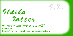 ildiko kolter business card